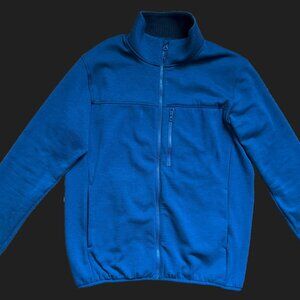 Uniqlo Stretch Fleece Long-Sleeve Jacket/Blue/Medium